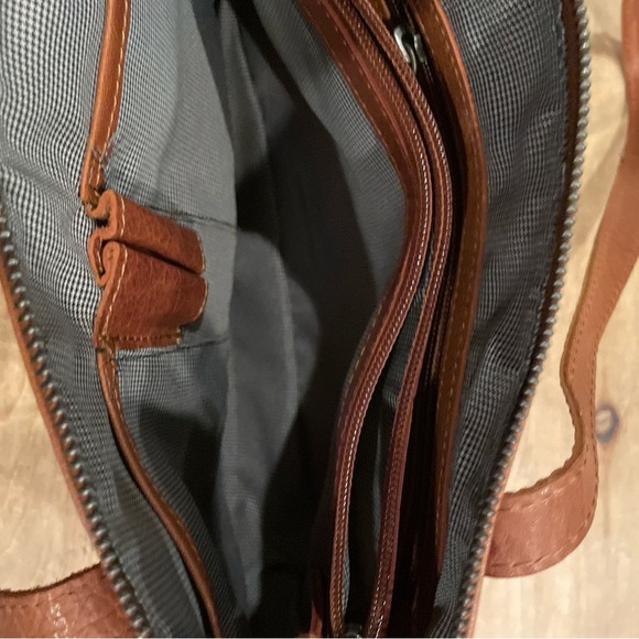 NWT Spikes & Sparrow Cognac Brandy Brown brass hdwre Leather Shoulder Bag - Picture 6 of 11